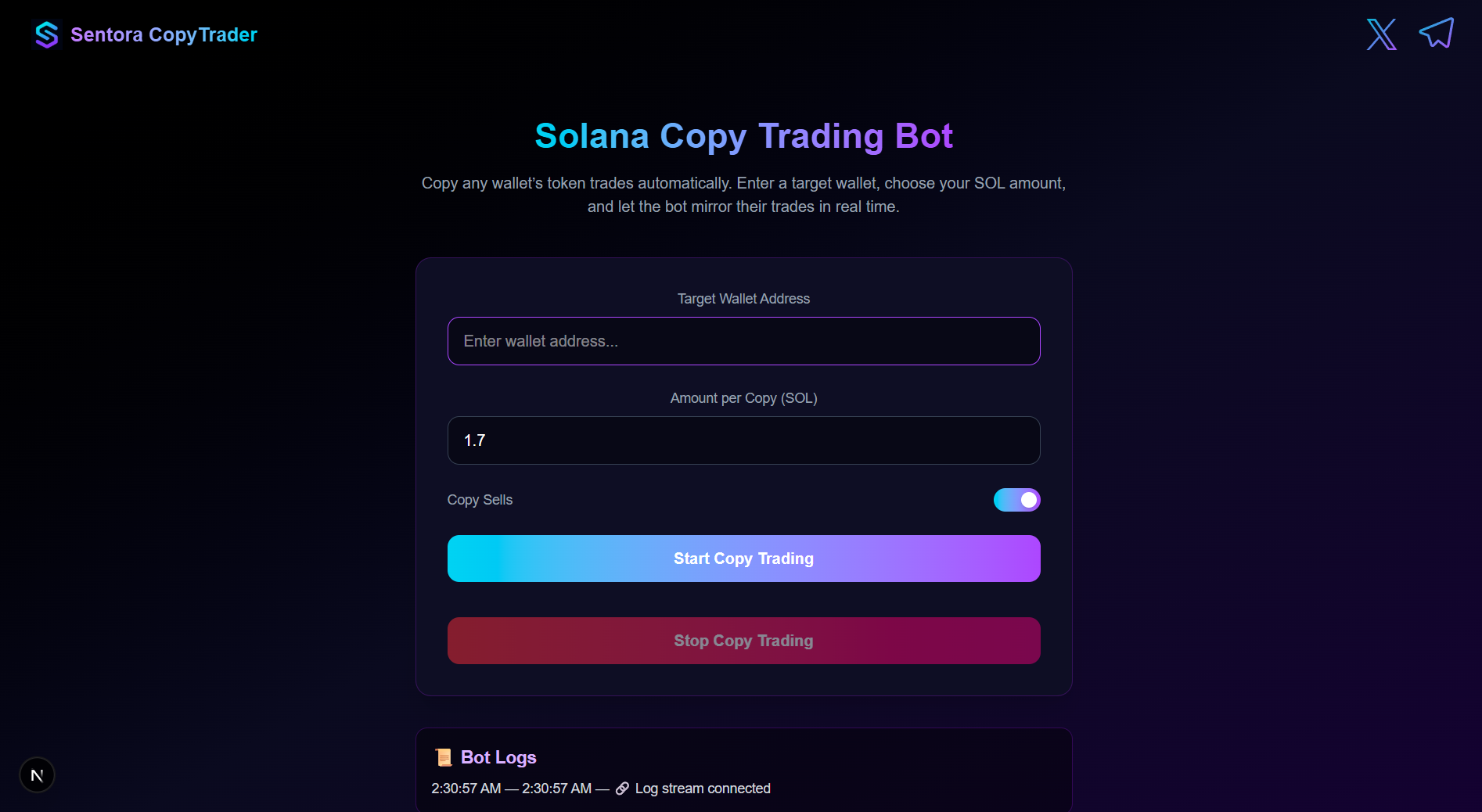 Solana Copy Trading Bot + UI